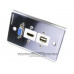 Placa Tapa Vga + HDMI 1.4 (4k + Ethernet + 3D) + USB 2.0 tipo A en Aluminio